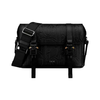 DIOR Hit The Road Cow Leather Messenger Bag Shoulder Bag Crossbody Bag Men's Black