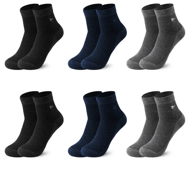 SEPTWOLVES Mid Calf Socks Men's 6 Pairs Gift Box Sets+Shopping Bag-9
