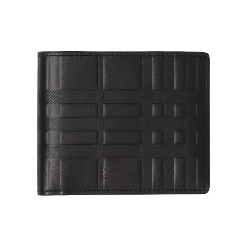 Burberry Cow Leather Wallet Regular Men's Black-0