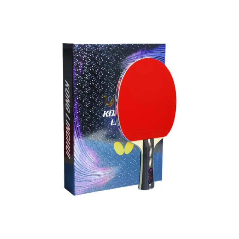 Butterfly Ping Pong Paddles Unisex All Wood With Carbon Fiber Black Red-2