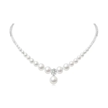 Asia Star 925 Sterling Silver Shell Pearl Necklaces Women's