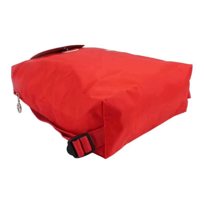 LONGCHAMP Le Pliage Fabric Backpack Regular Women's Vermilion-4