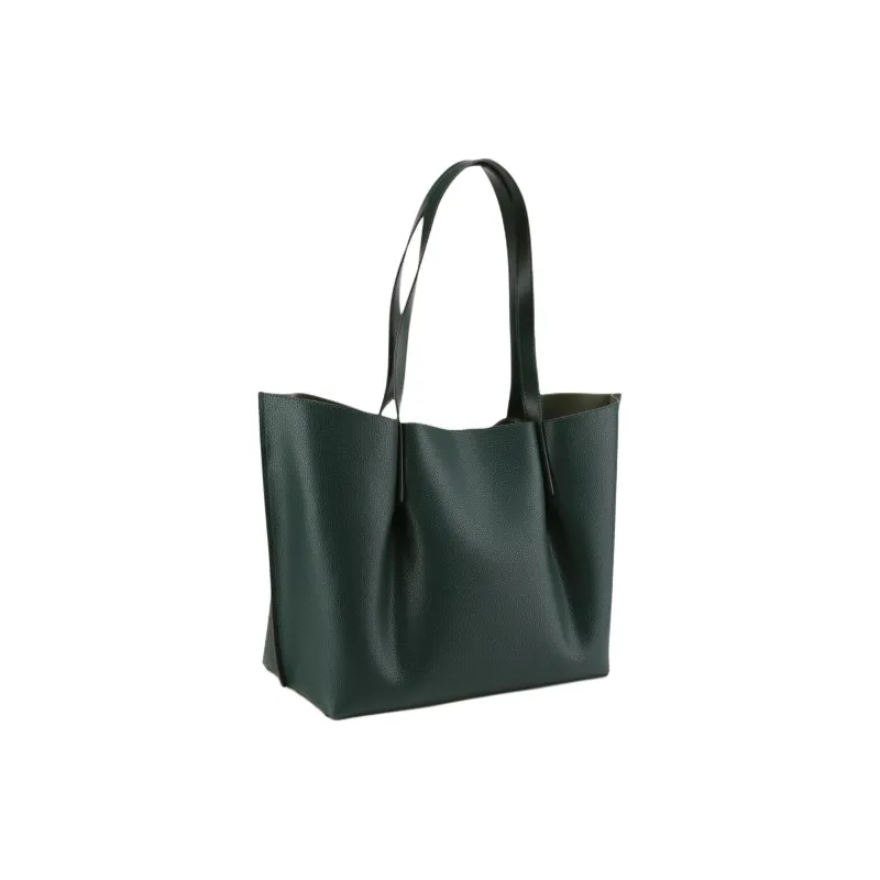 MICHAEL KORS Emilia Cow Split Leather Tote Bag Shopping Bag Handbag Shoulder Bag Women's Dark Green-1