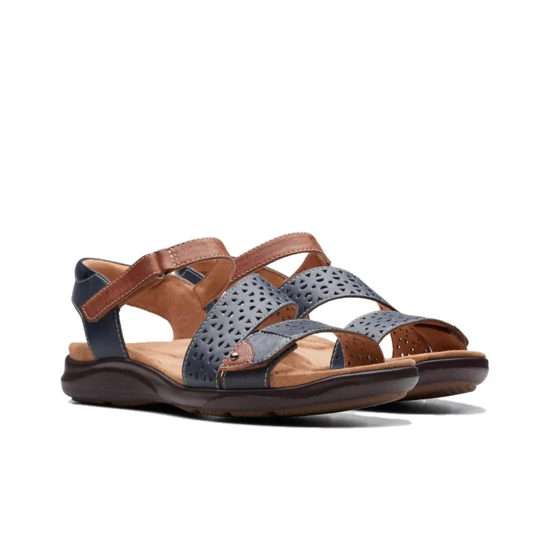 Clarks Beach Sandals Women's Marine Blue-2