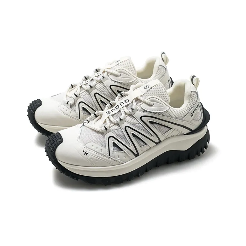 Ancient Finches Duck Bill Collection Low-Top Chunky Sneakers Unisex White Black-1
