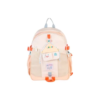 LOLA DESIGN Water-Repellent Fabric Backpack Regular Women's White/Black/Khaki