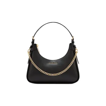 MICHAEL KORS Wilma Cow Leather Patchwork With Artificial Leather Handbag Shoulder Bag Medium Size Women's Black