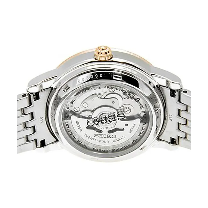 SEIKO Presage Series Automatic Mechanical Movement Watch 44 Men's Watch White Dial-3