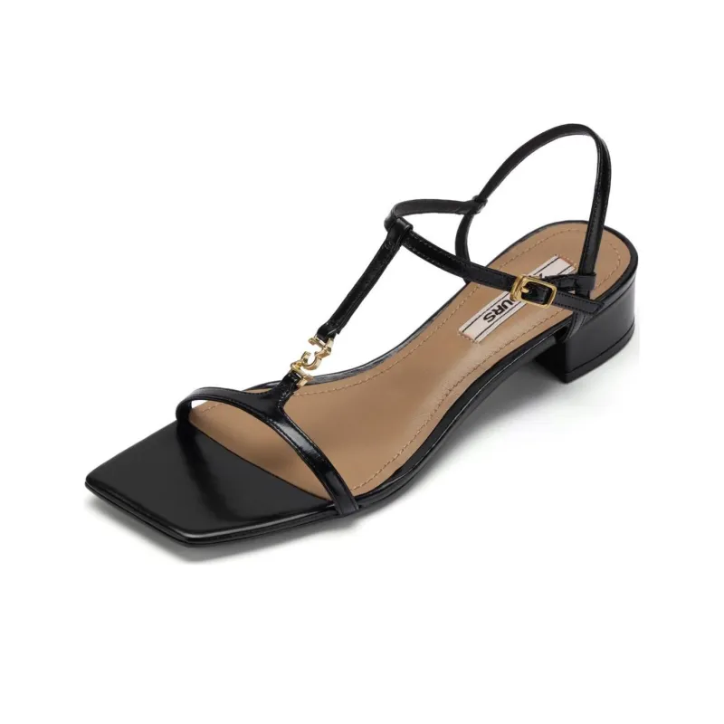 73Hours Gold Reflection Strap Sandals 3cm Women's-1