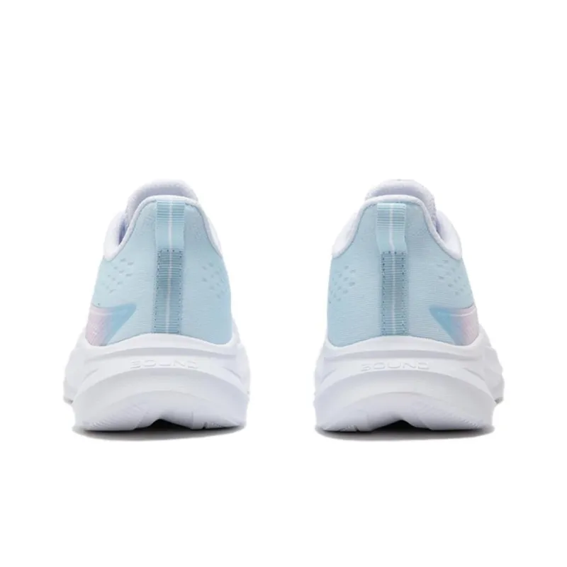 361° Abrasion Resistant Low Top Casual Running Shoes Women's White Blue-3