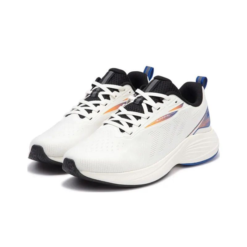 361° Shock Absorbers Low Top Casual Running Shoes Men's White Blue-2