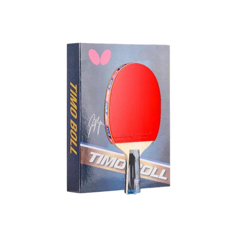 Butterfly Ping Pong Paddles Unisex All Wood With Carbon Fiber Black Red-5