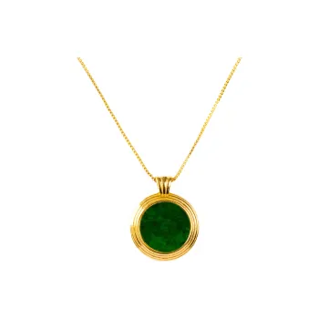 Green waves Jadeite Necklaces Women's