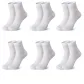 6 Pack Box Included (6 Pairs White) 100% cotton Business/3A Antibacterial/Mesh Breathable