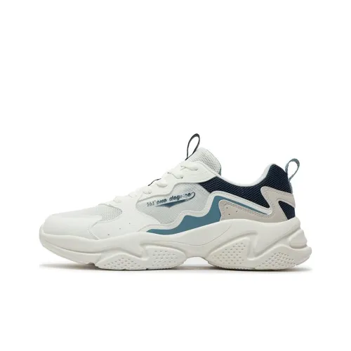 361° Wear-Resistant Low-Top Casual Shoes Men's White Blue