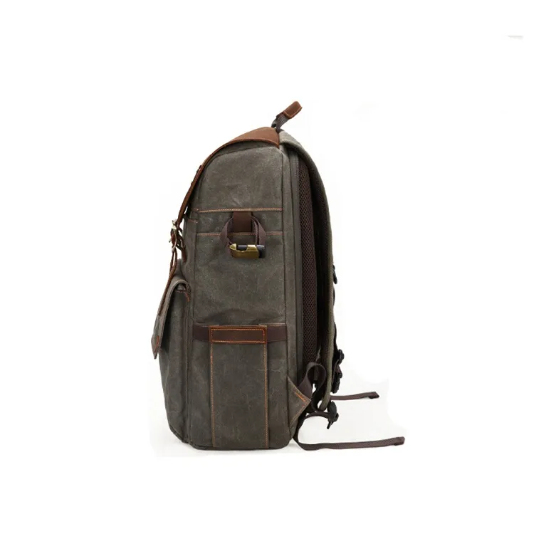TTaG．baG Batik Canvas With Crazy Horse Cow Leather Carry Backpack Regular Unisex-8