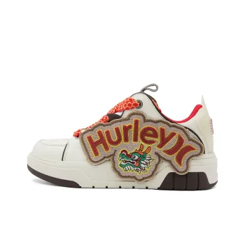 Hurley Puffy Shoes Durable Breathable Low-Top Skateboard Shoes Unisex Multicolor