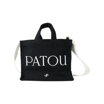 Patou Logo Printed Small Top Handle Bag