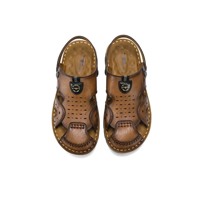 G.N.SHIJIA Beach Sandals Men Black/Yellow Brown-15