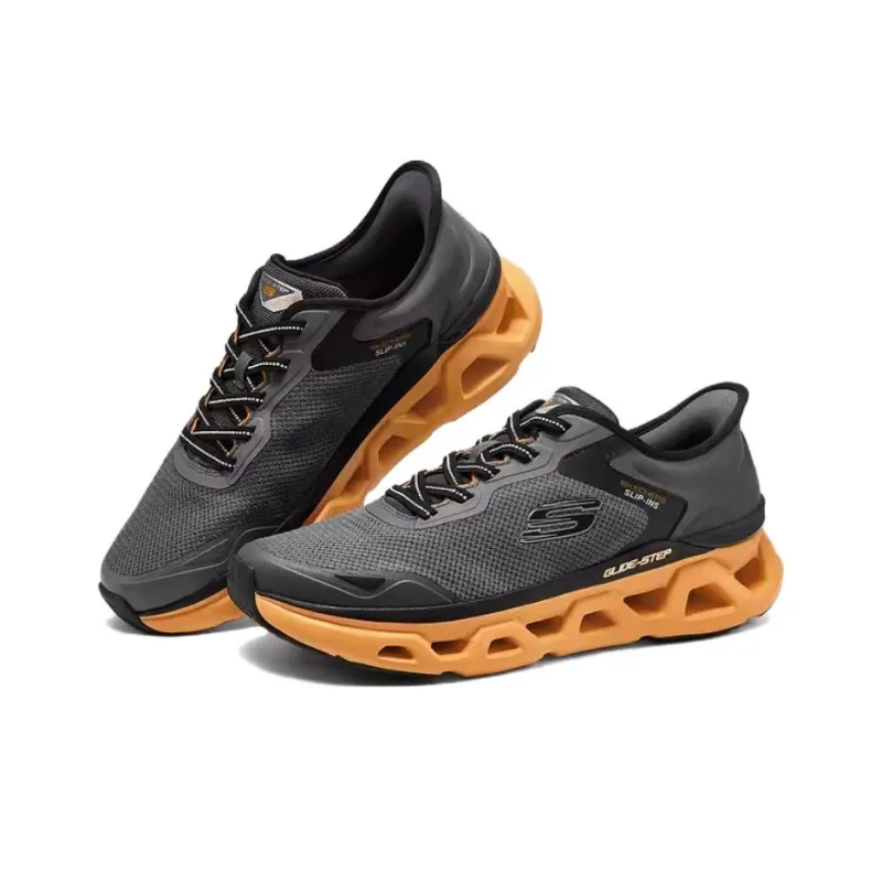 Skechers Sport Cushioned Slip Resistant Low Top Casual Running Shoes Men's Charcoal Gray-2