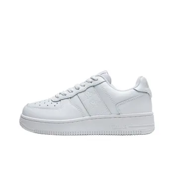 Kappa Wear Resistant Low Top Skateboard Shoes Unisex Heron Feather White