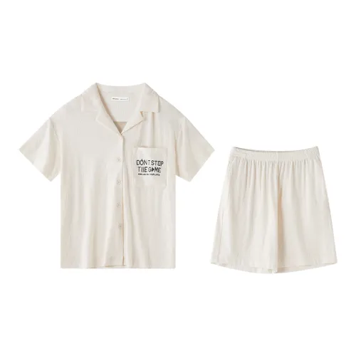 QINZUIMAO Pajama Set Women's White