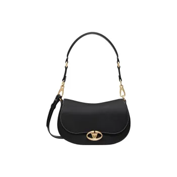 Valentino Calfskin Crossbody Bag Shoulder Bag Small Size Women's Black