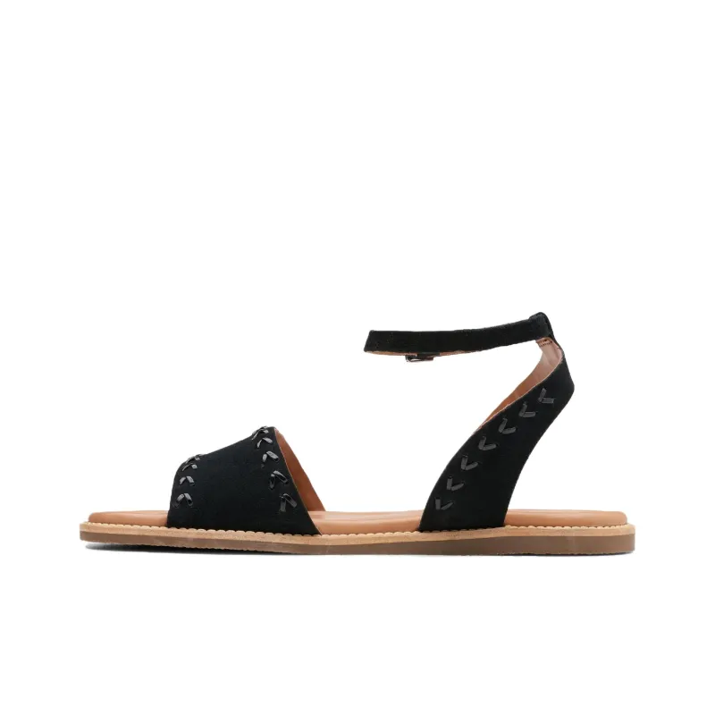 Clarks One Strap Sandals 2cm Women's Black-0