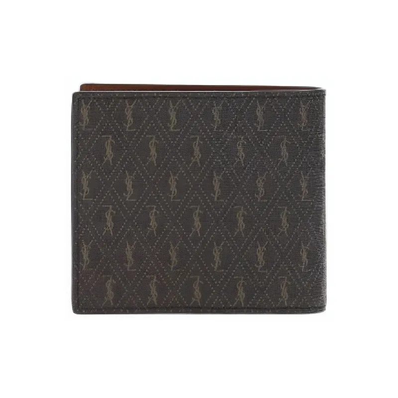 SAINT LAURENT Coated Canvas With Leather Wallet Men's Multicolor-1