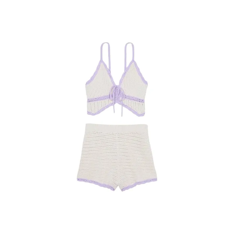 Victoria's Secret PINK Pajama Set Women's Ecru-0