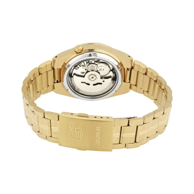 SEIKO Automatic Mechanical Movement Stainless Steel Strap Watch Men's Watches Yellow Watch Dial-2