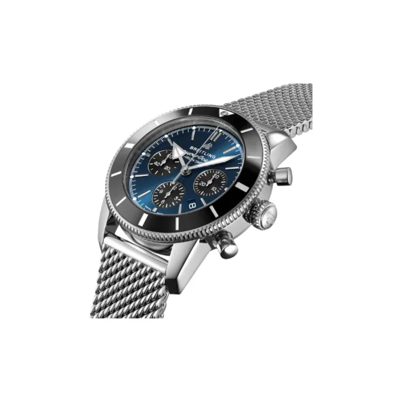 BREITLING Automatic Mechanical Movement Men's Watch 44mm Blue Dial Stainless Steel Case Stainless Steel Watchband-2
