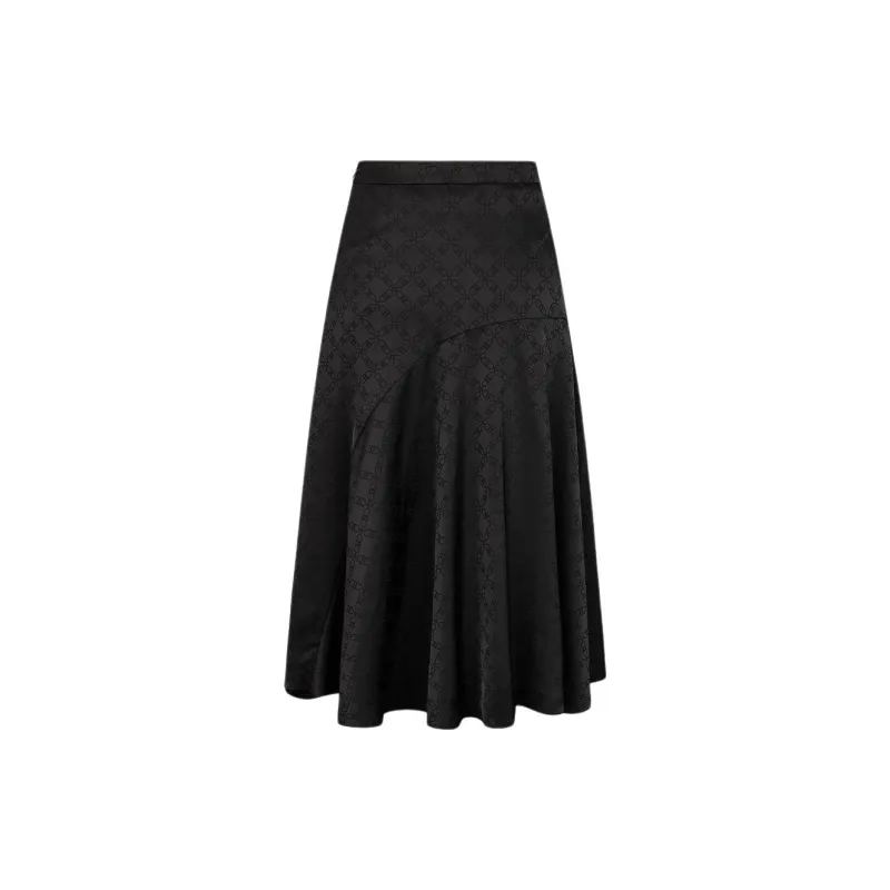 KARL LAGERFELD SS24 Casual Long Skirt Women's Black-1