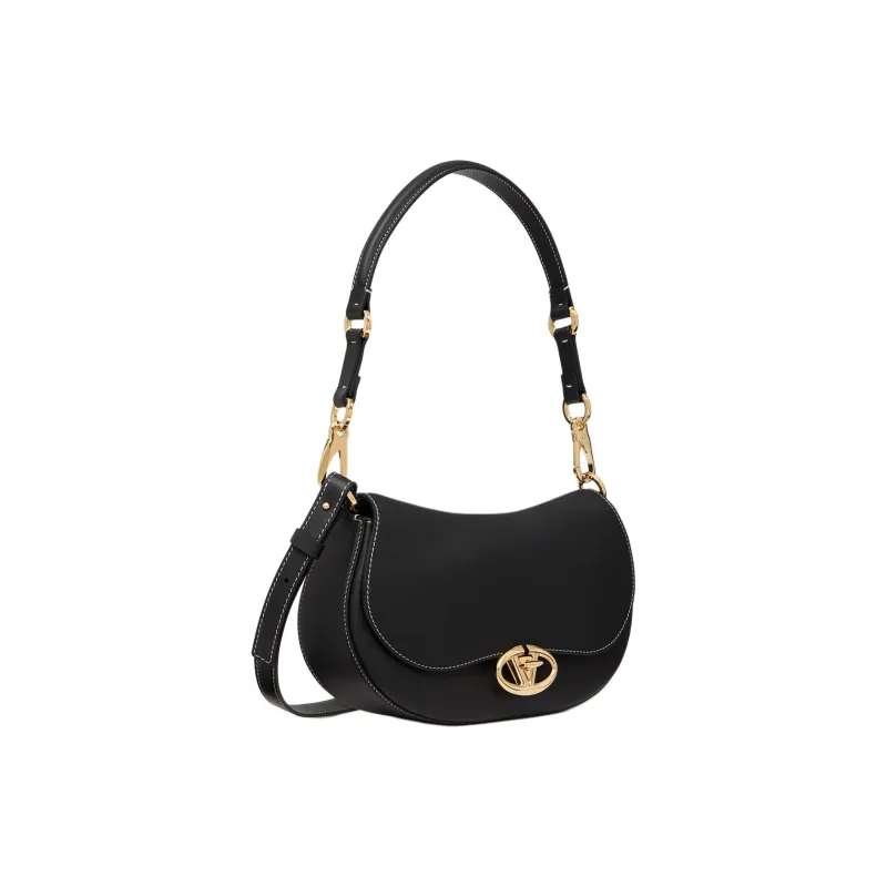 Valentino Calfskin Crossbody Bag Shoulder Bag Small Size Women's Black-1