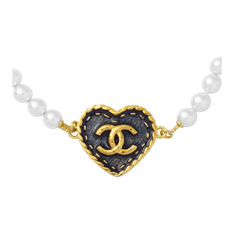 CHANEL 1986 1988 Cc Heart Bracelet-1