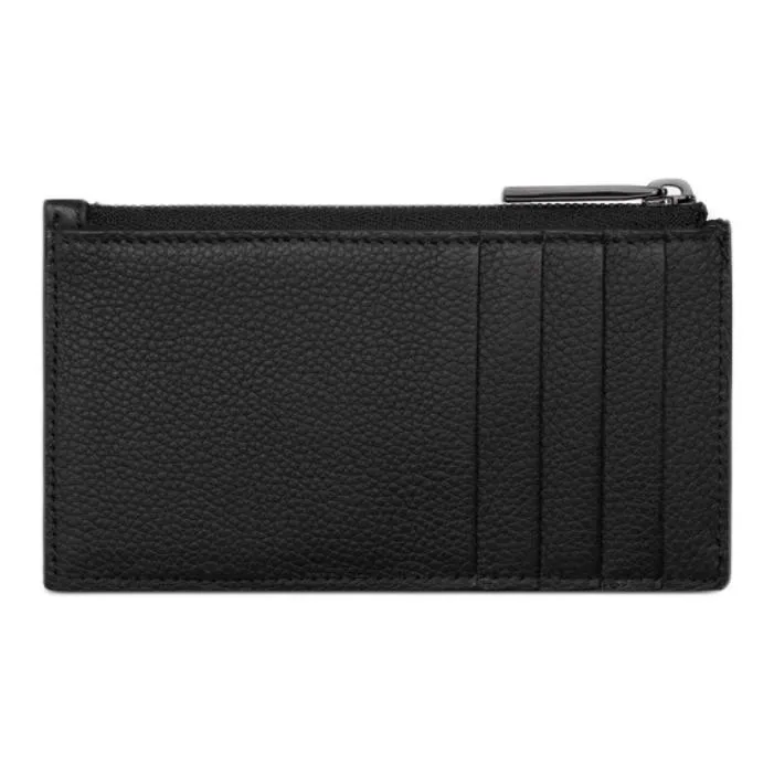 DIOR Leather Card Holder Men's Black-1