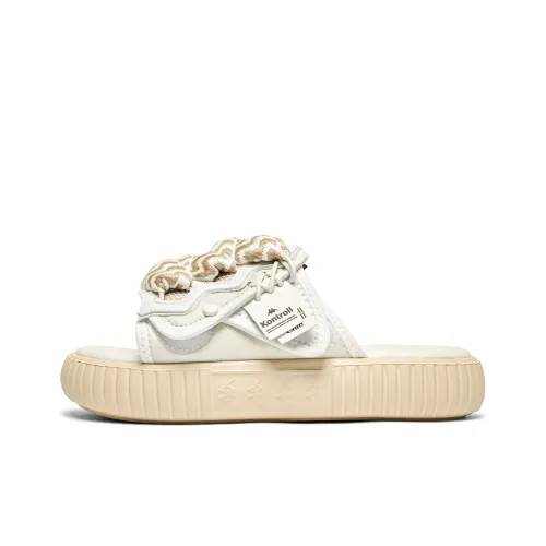 Kappa Slip Resistant Abrasion Resistant Slide Slippers Unisex Classic White