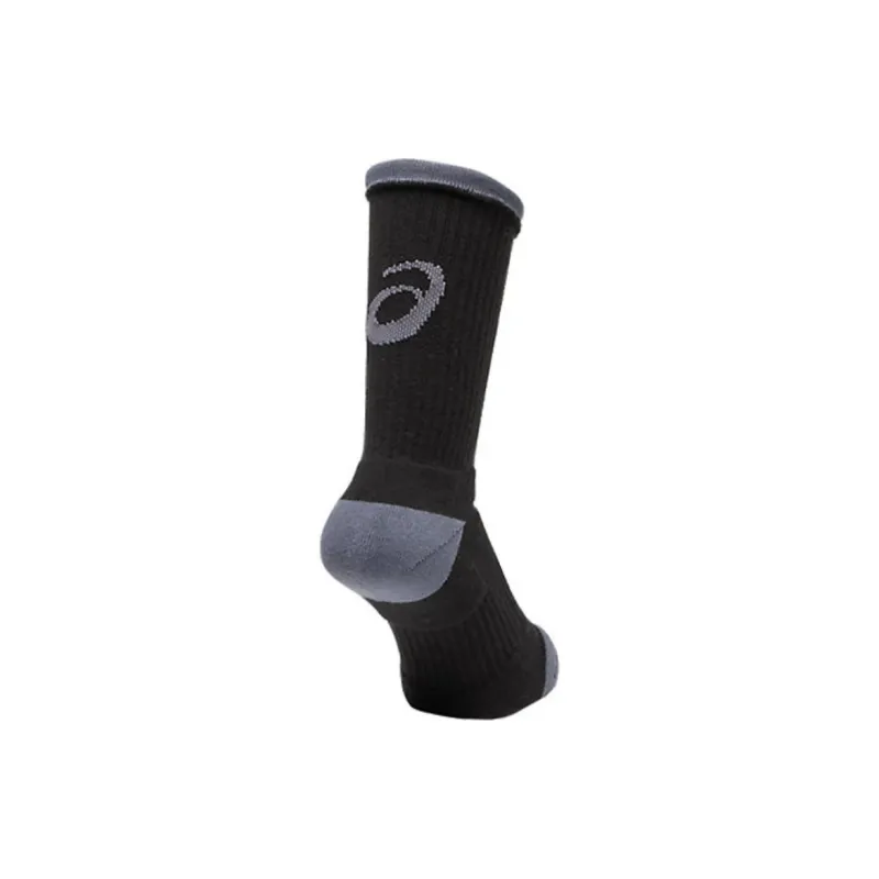 Asics Basketball Socks Unisex 1 Pack High Performance Black Grey-1