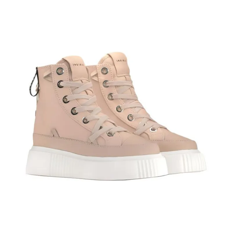 Inuikii Matilda High-Top Skateboard Shoes Women's Pink-2