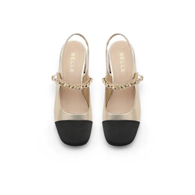 BELLE Chunky Heel High Heels 4.5cm Women's-14