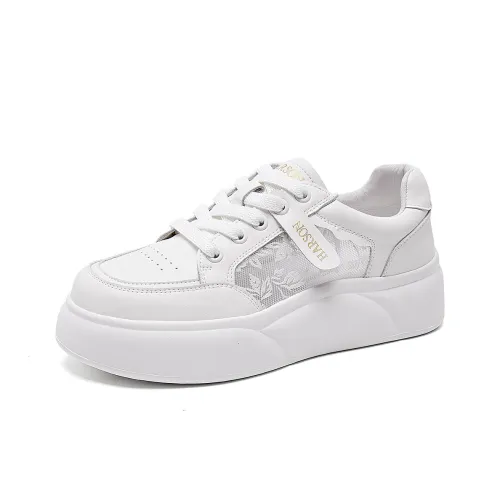 HARSON Skateboard Shoes Women's Low-Top White