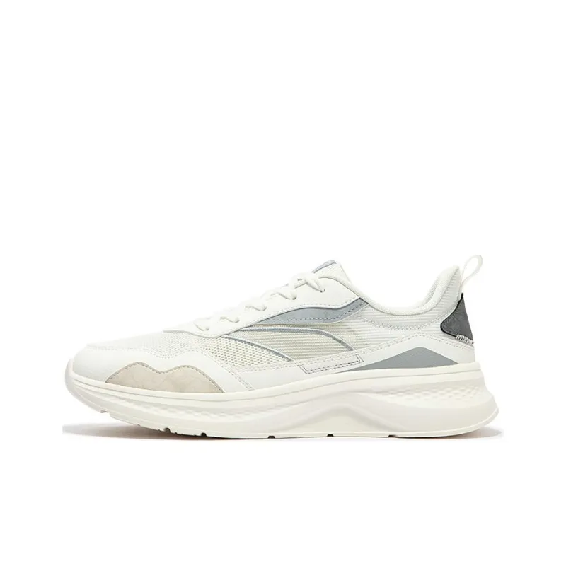 361° Cushioning Wear-Resistant Low-Top Casual Shoes Men's White Gray-0