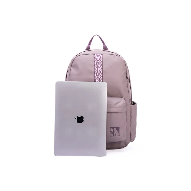INUK Polyester Backpack Regular Unisex Yellow/Milk Tea Beige/Green/Pink-43