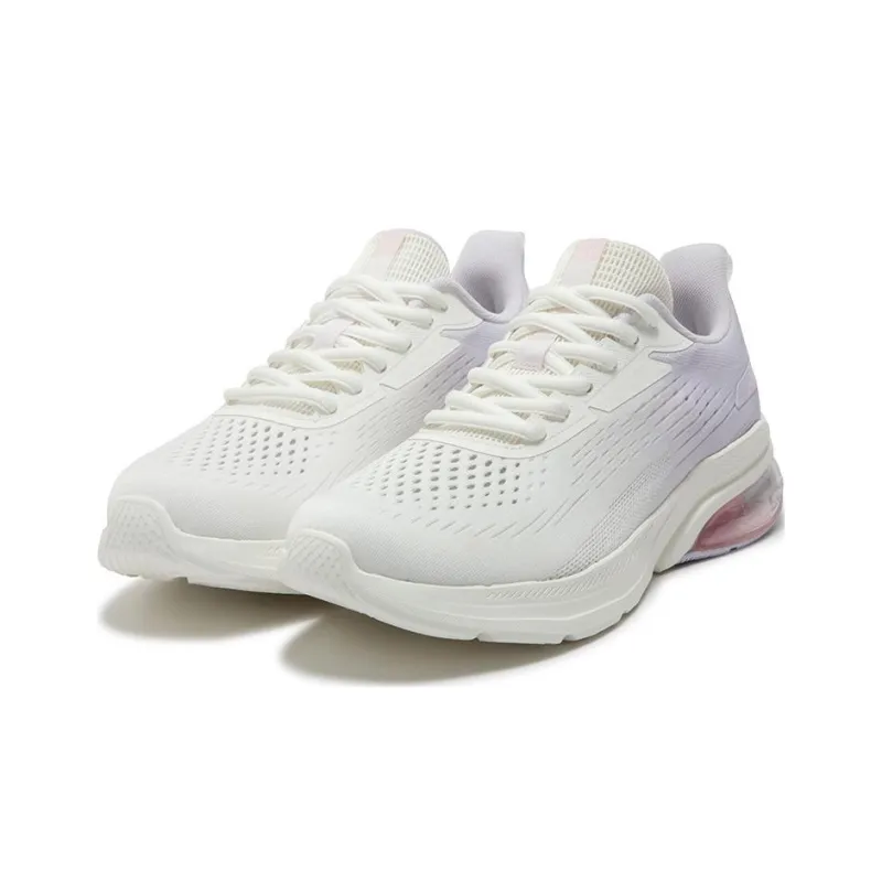 361° Abrasion Resistant Low Top Running Shoes Women's White Purple-2