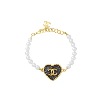 CHANEL 1986 1988 Cc Heart Bracelet