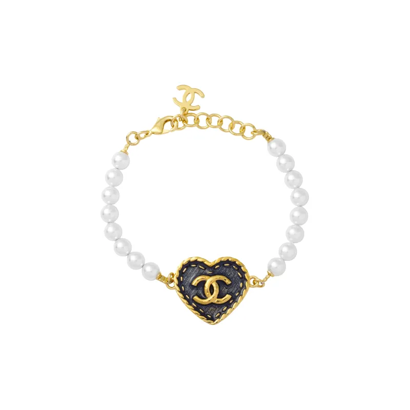 CHANEL 1986 1988 Cc Heart Bracelet-0