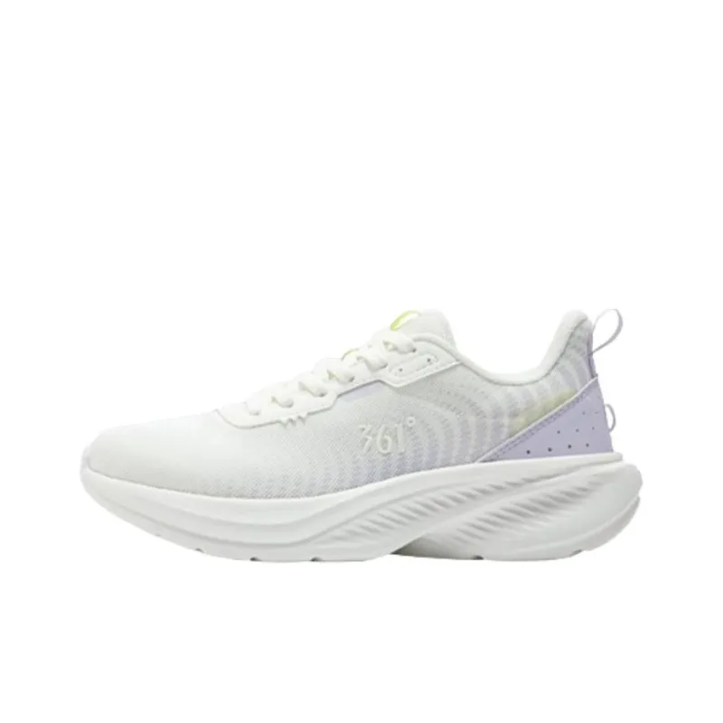 361° Cushioned Slip-Resistant Low-Top Casual Running Shoes Women's White Purple-0