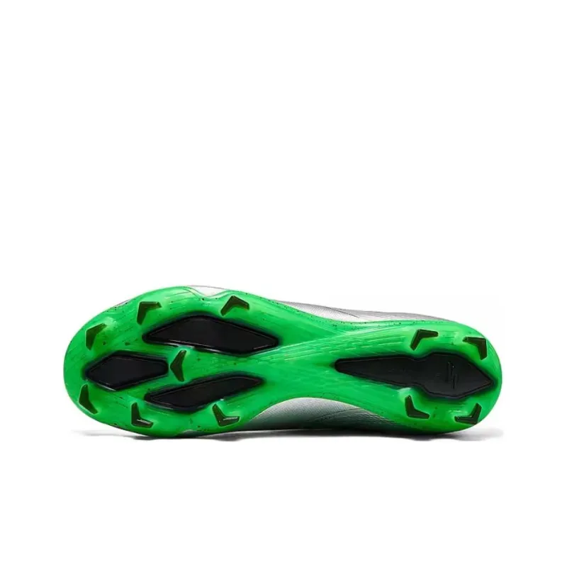 Skechers MEN'S GO BASKETBALL Artificial Ground Slip Resistant Coverage Soccer Shoes Men's Silver Green-5