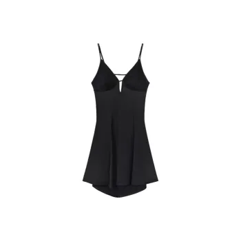 H YXIANG Nightgown Women's Black