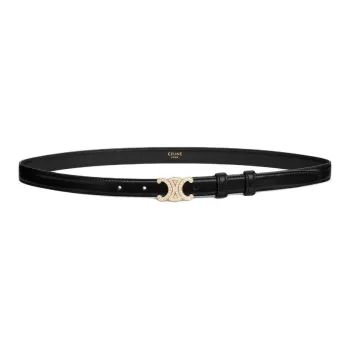 CELINE Small Triomphe Belt With Strass In Taurillon Leather